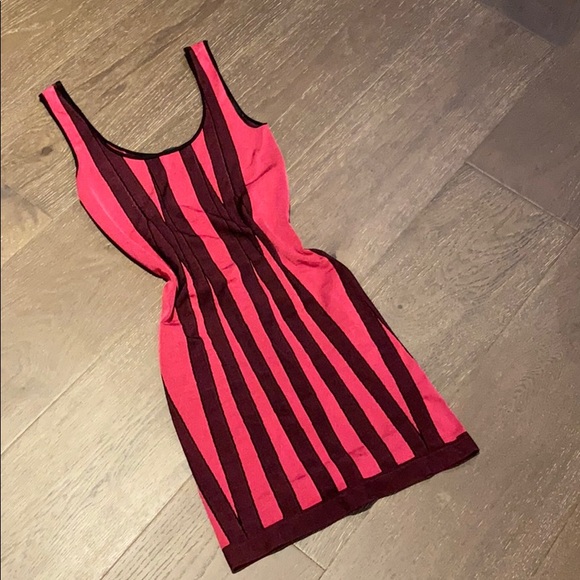 Stretchy knit mini dress bodycon BEBE XS S - Picture 2 of 5